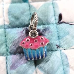 RETIRED BRIGHTON CUPCAKE PINK & BLUE BIRTHDAY PARTY ABC CHARM